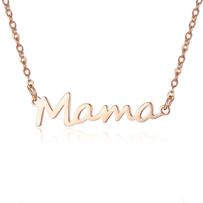 For MAMA Steel Color Alloy Necklace, Elegant And Durable Jewelry Gift