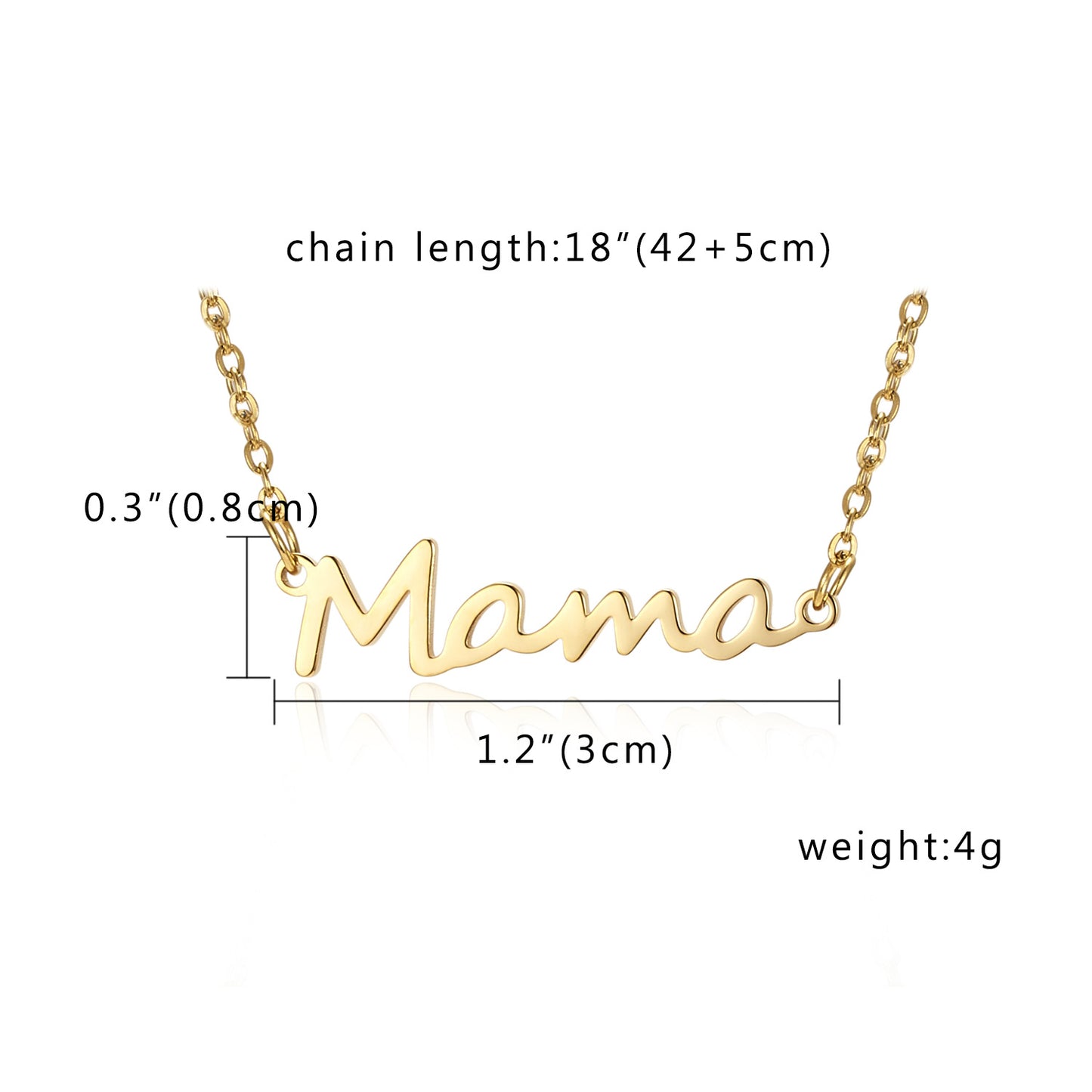 For MAMA Steel Color Alloy Necklace, Elegant And Durable Jewelry Gift