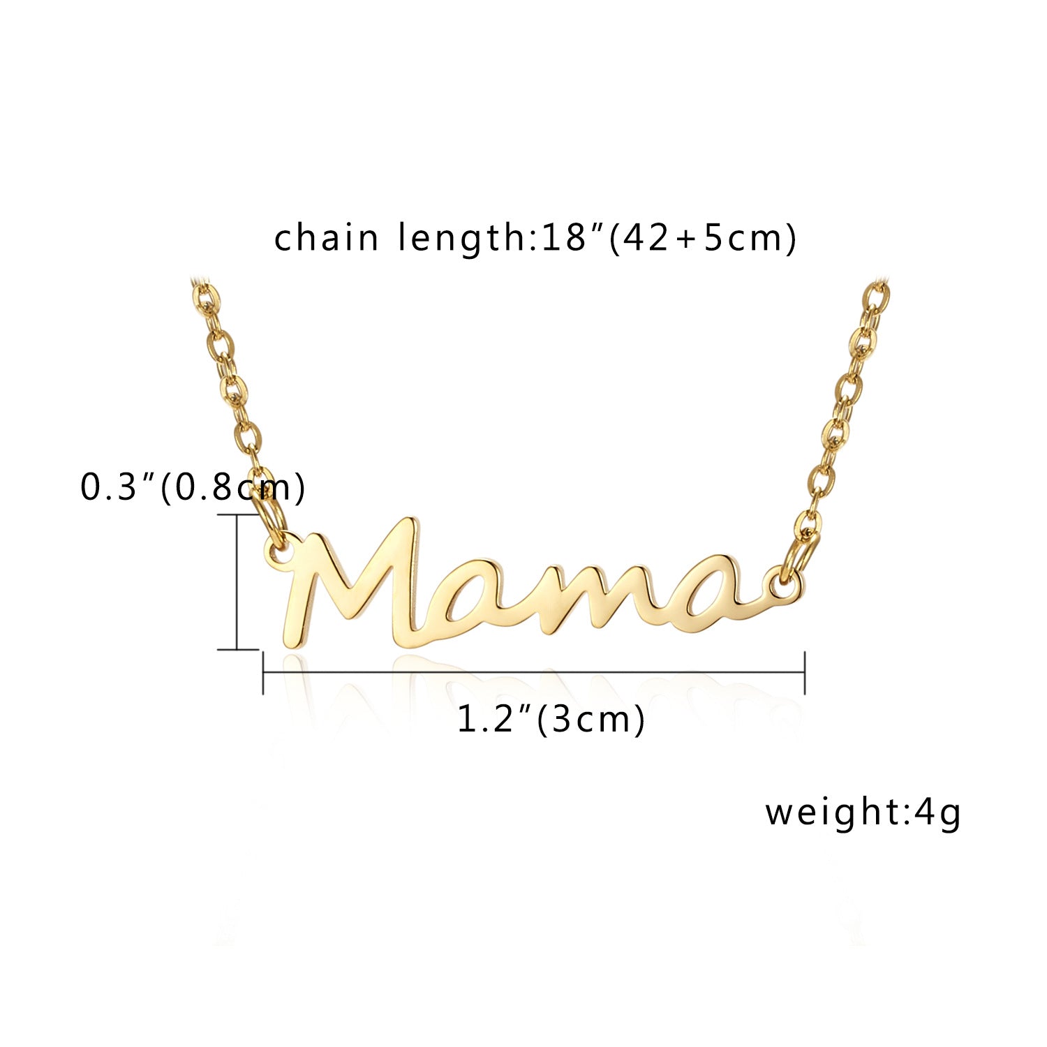 For MAMA Steel Color Alloy Necklace, Elegant And Durable Jewelry Gift