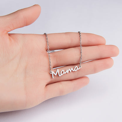 For MAMA Steel Color Alloy Necklace, Elegant And Durable Jewelry Gift