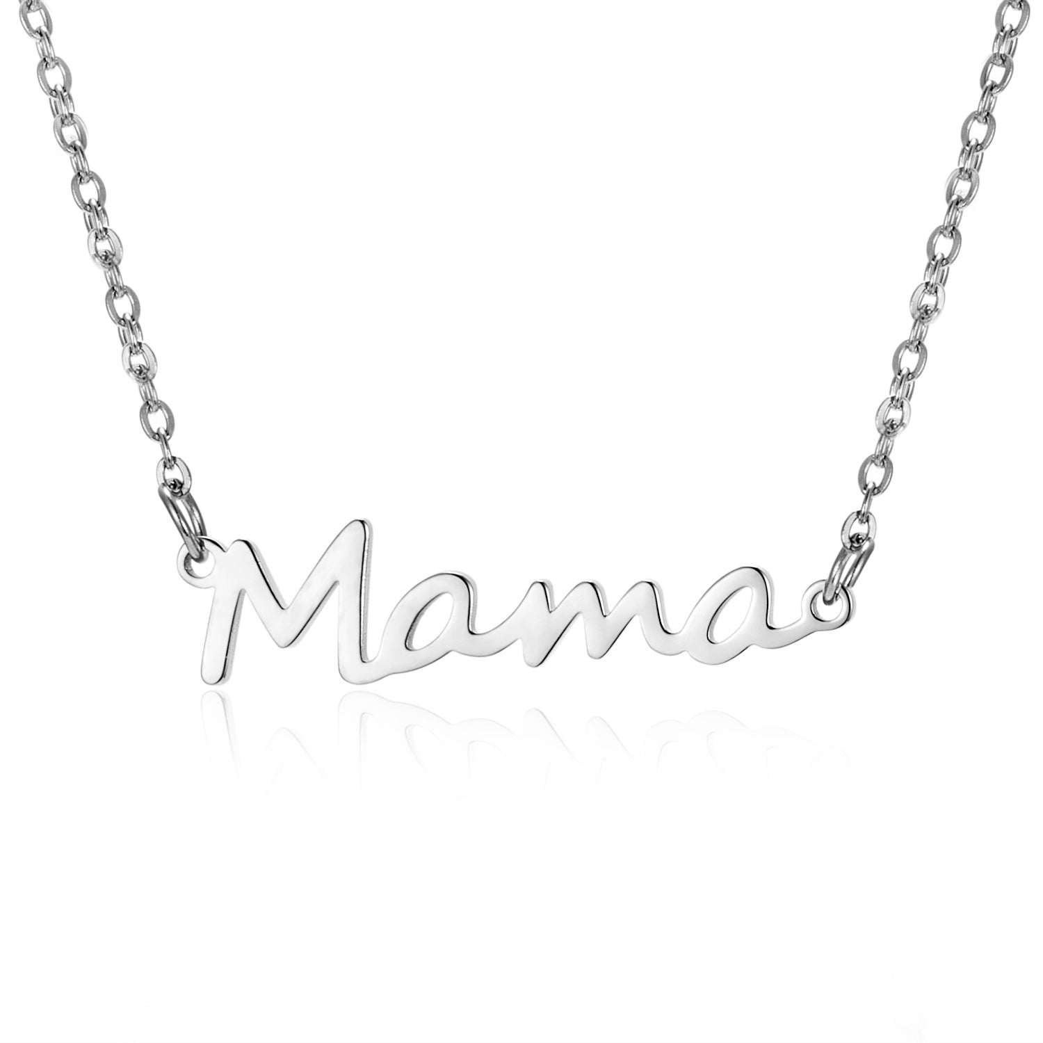 For MAMA Steel Color Alloy Necklace, Elegant And Durable Jewelry Gift
