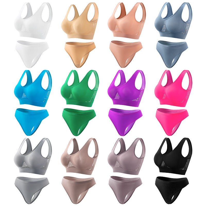 Seamless Wireless Bra In Nylon Fabric For All Seasons, Comfortable And Supportive