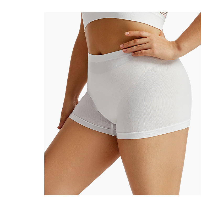 Solid Color Seamless Mid Waist Nylon Panties For Women, Normal Type, Suitable For All Seasons