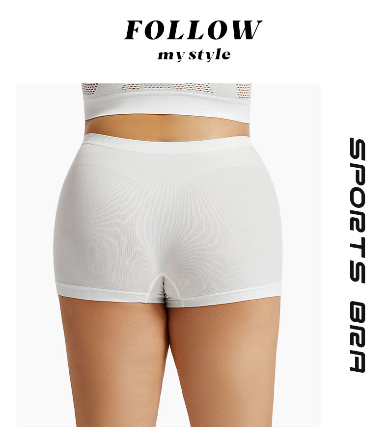 Solid Color Seamless Mid Waist Nylon Panties For Women, Normal Type, Suitable For All Seasons