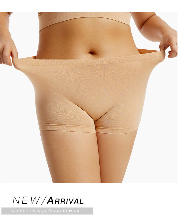 Solid Color Seamless Mid Waist Nylon Panties For Women, Normal Type, Suitable For All Seasons