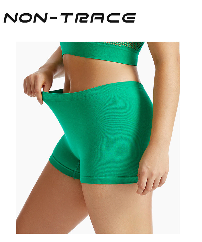 Solid Color Seamless Mid Waist Nylon Panties For Women, Normal Type, Suitable For All Seasons