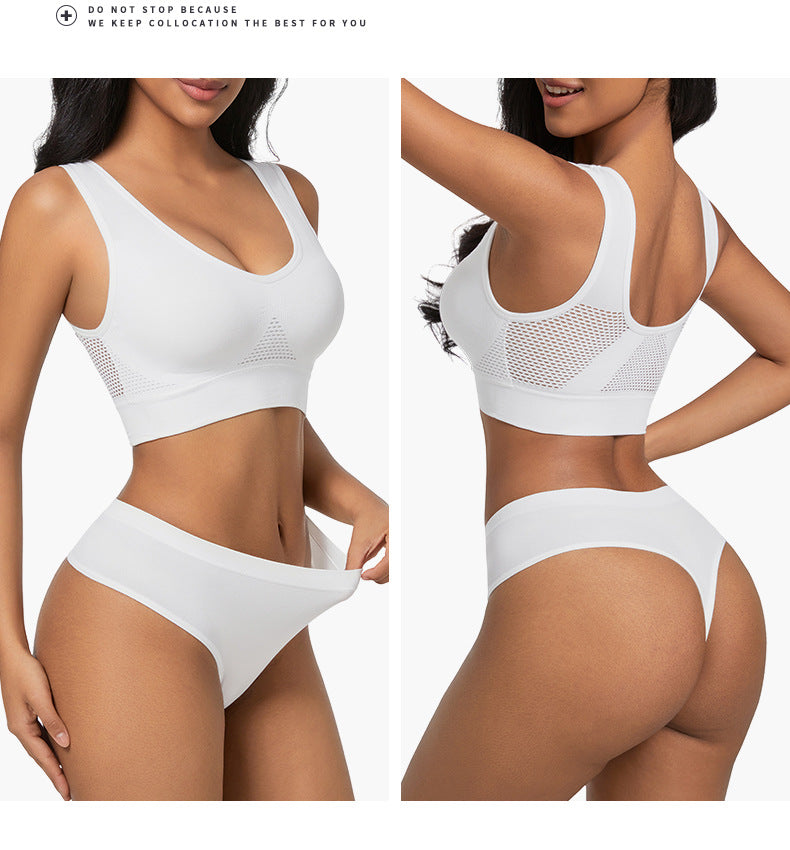 Seamless Wireless Bra In Nylon Fabric For All Seasons, Comfortable And Supportive