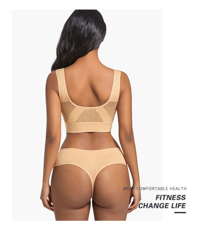 Seamless Wireless Bra In Nylon Fabric For All Seasons, Comfortable And Supportive