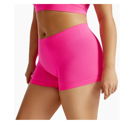 Solid Color Seamless Mid Waist Nylon Panties For Women, Normal Type, Suitable For All Seasons