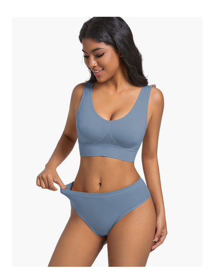 Seamless Wireless Bra In Nylon Fabric For All Seasons, Comfortable And Supportive