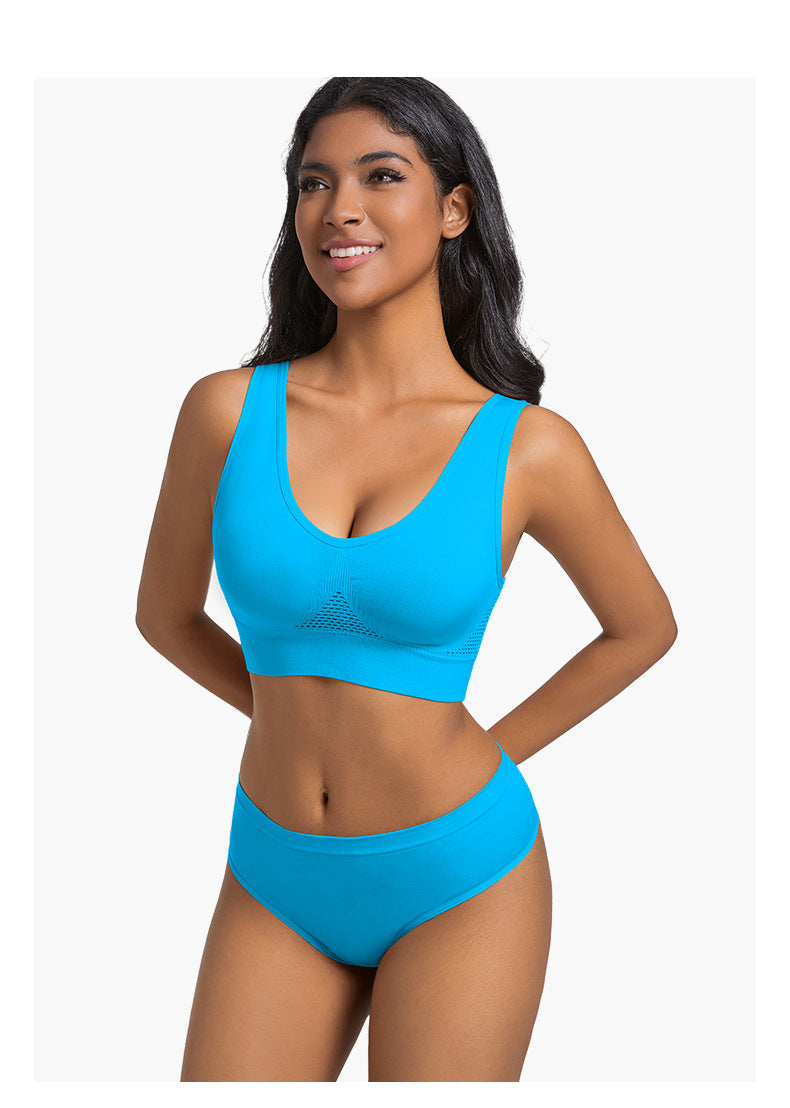 Seamless Wireless Bra In Nylon Fabric For All Seasons, Comfortable And Supportive