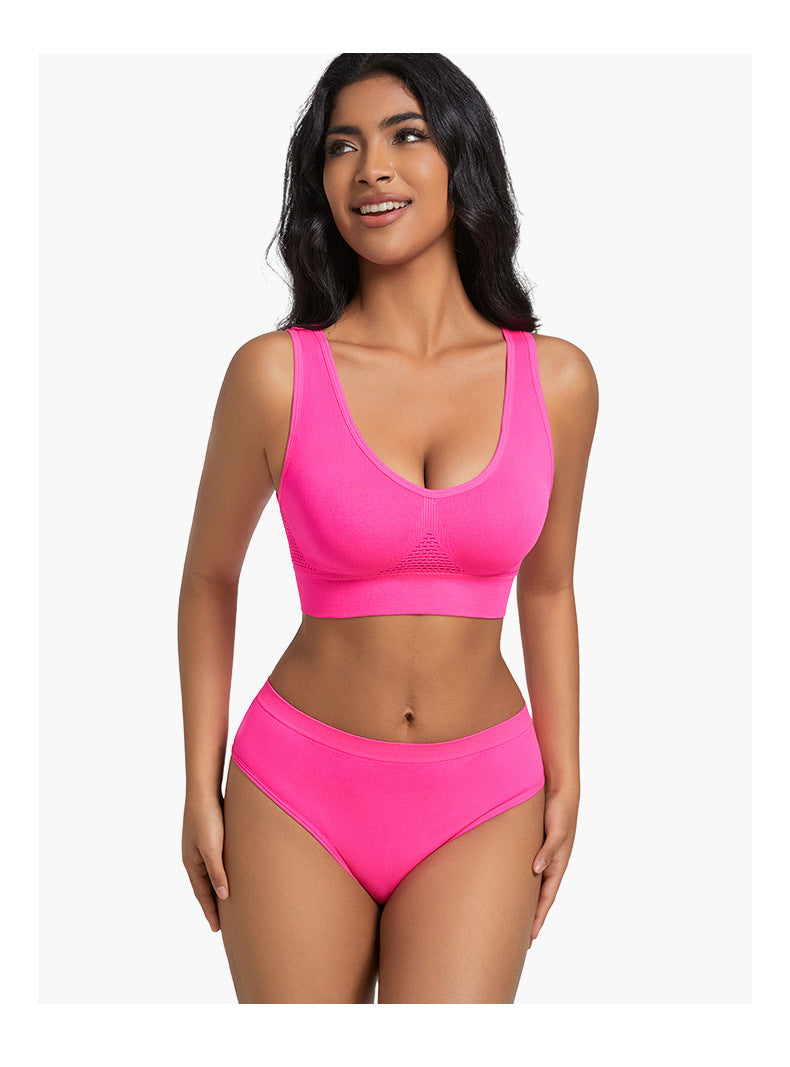 Seamless Wireless Bra In Nylon Fabric For All Seasons, Comfortable And Supportive