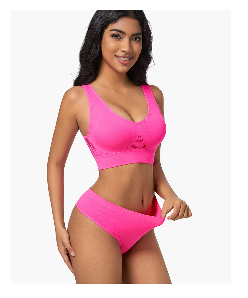 Seamless Wireless Bra In Nylon Fabric For All Seasons, Comfortable And Supportive