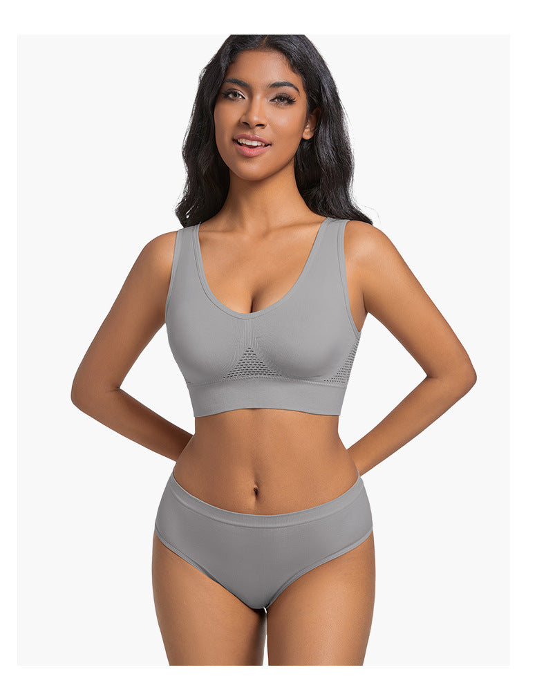 Seamless Wireless Bra In Nylon Fabric For All Seasons, Comfortable And Supportive