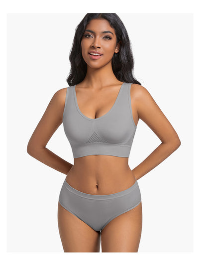 Seamless Wireless Bra In Nylon Fabric For All Seasons, Comfortable And Supportive