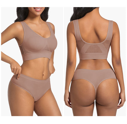 Seamless Wireless Bra In Nylon Fabric For All Seasons, Comfortable And Supportive