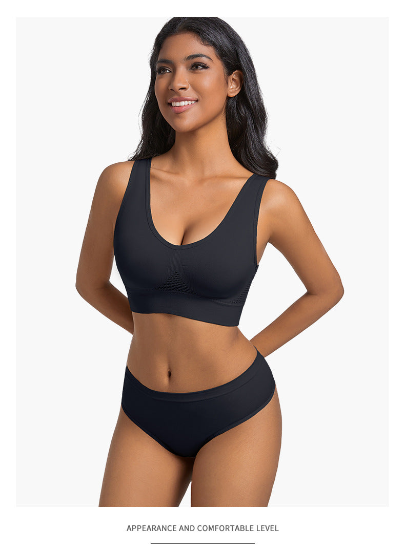 Seamless Wireless Bra In Nylon Fabric For All Seasons, Comfortable And Supportive