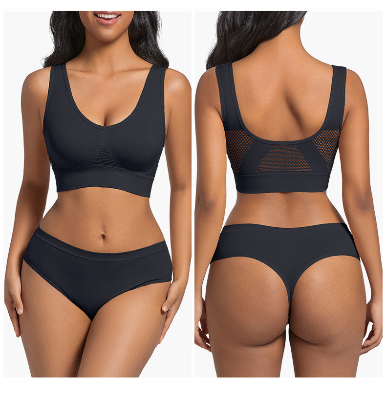 Seamless Wireless Bra In Nylon Fabric For All Seasons, Comfortable And Supportive