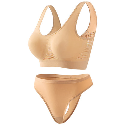Seamless Wireless Bra In Nylon Fabric For All Seasons, Comfortable And Supportive