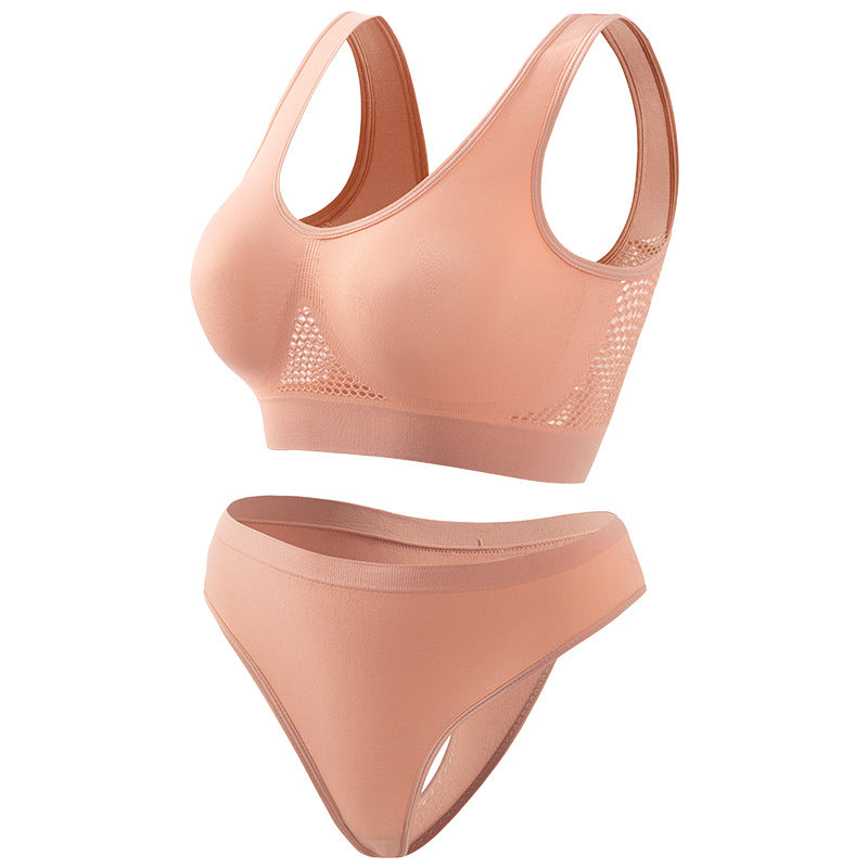 Seamless Wireless Bra In Nylon Fabric For All Seasons, Comfortable And Supportive