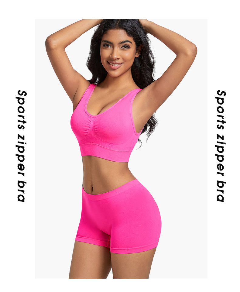 Sports Bra Back Beauty Full Coverage In Nylon Fabric Suitable For All Seasons