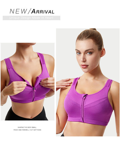 All-Season Running Sports Bra With Full Coverage, Made Of Durable Polyester For Optimal Support