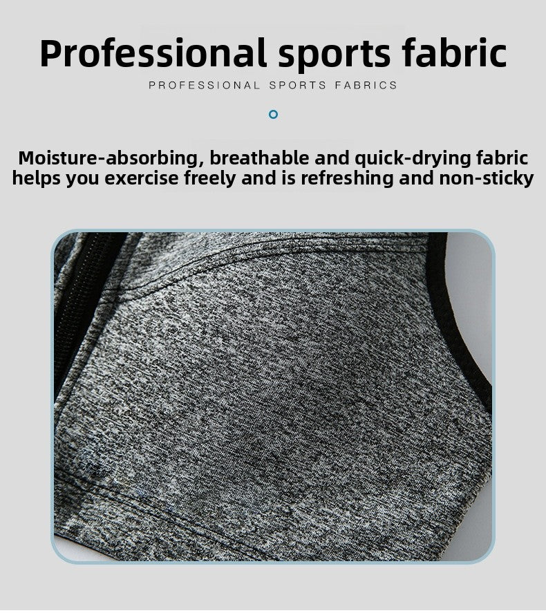 All-Season Running Sports Bra With Full Coverage, Made Of Durable Polyester For Optimal Support