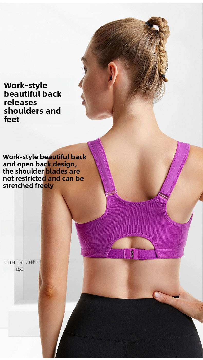 All-Season Running Sports Bra With Full Coverage, Made Of Durable Polyester For Optimal Support