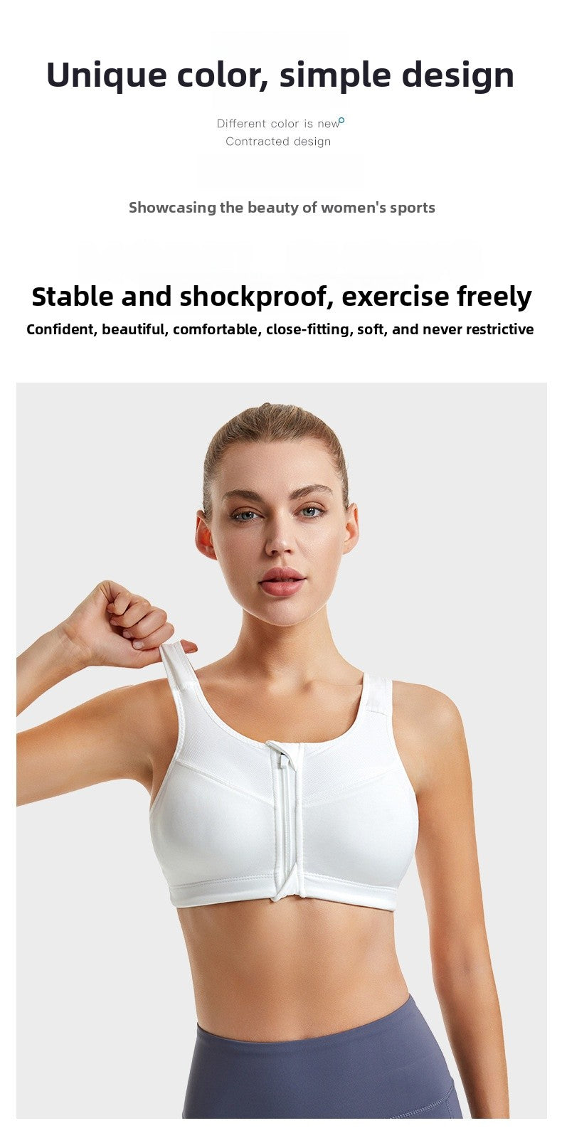 All-Season Running Sports Bra With Full Coverage, Made Of Durable Polyester For Optimal Support