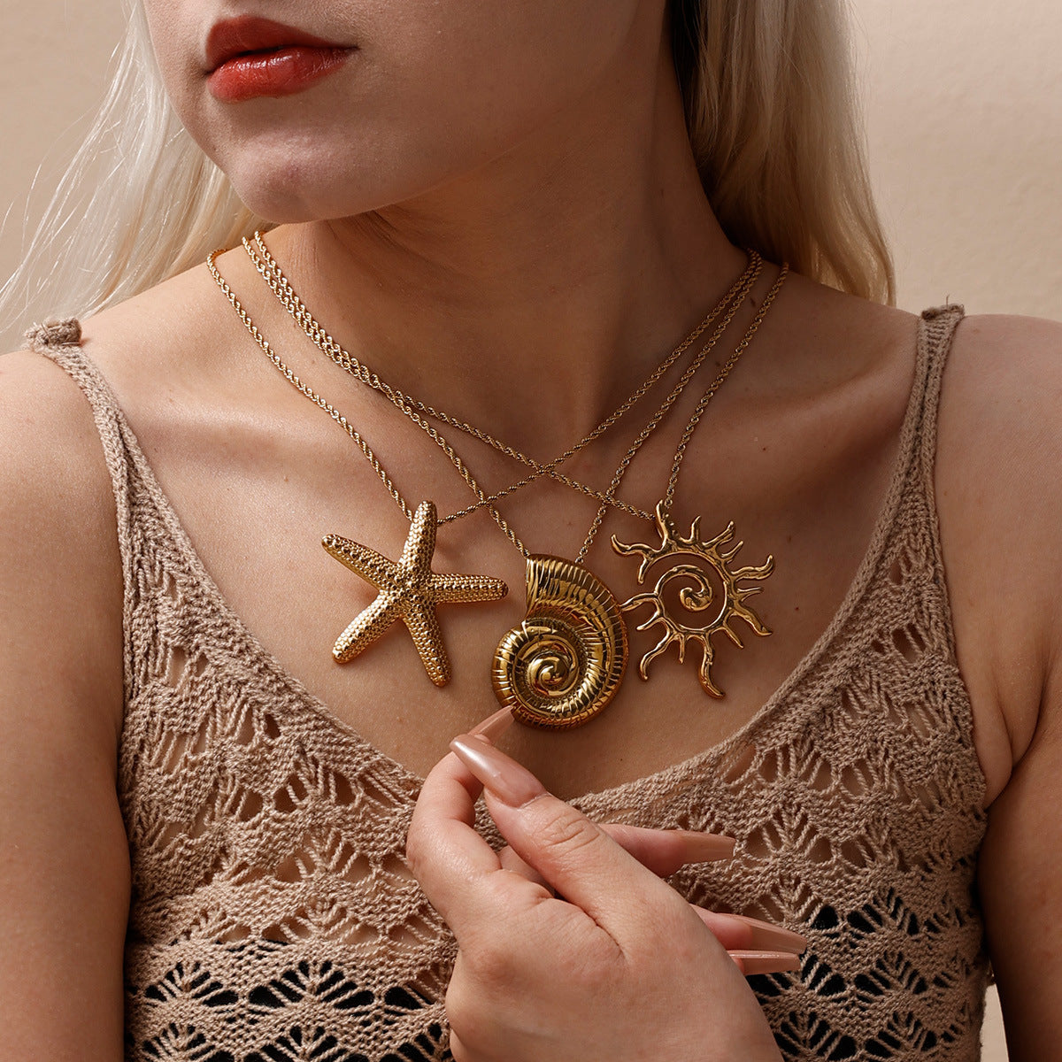 Starfish Necklace For Everyday Wear Featuring Elegant Design