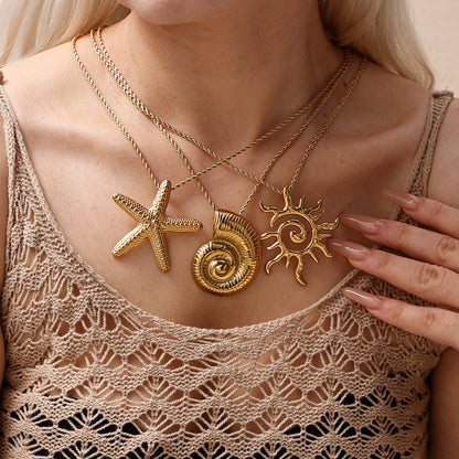 Starfish Necklace For Everyday Wear Featuring Elegant Design
