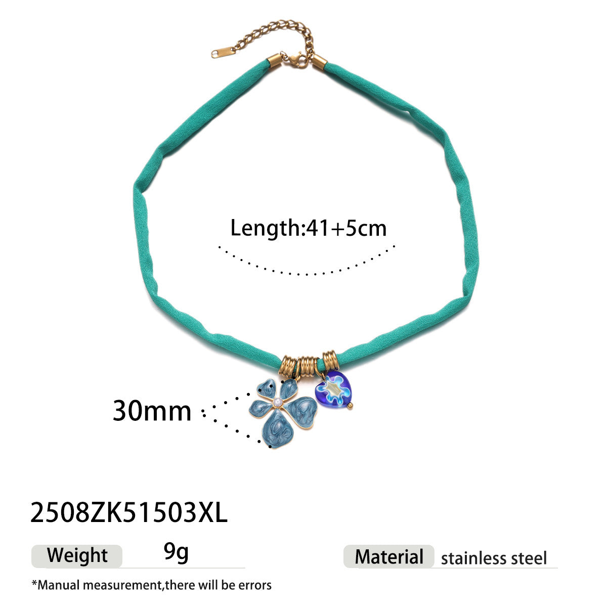 Flowers Necklace For Women Featuring Enamel Craft In Durable Titanium Steel With Steel Color Finish