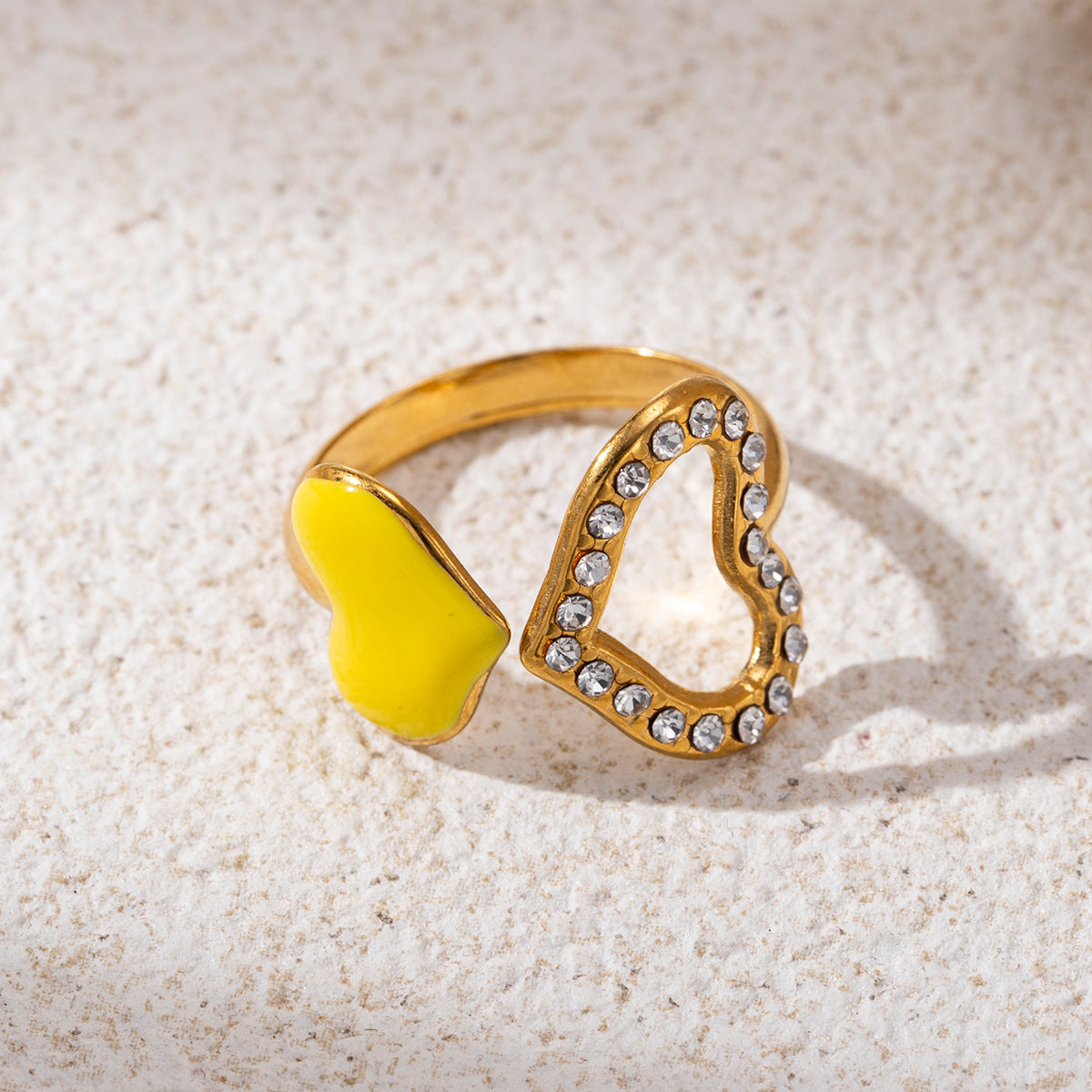 For Rings Featuring Enamel Craft With Titanium Steel Material And Zircon Inlay
