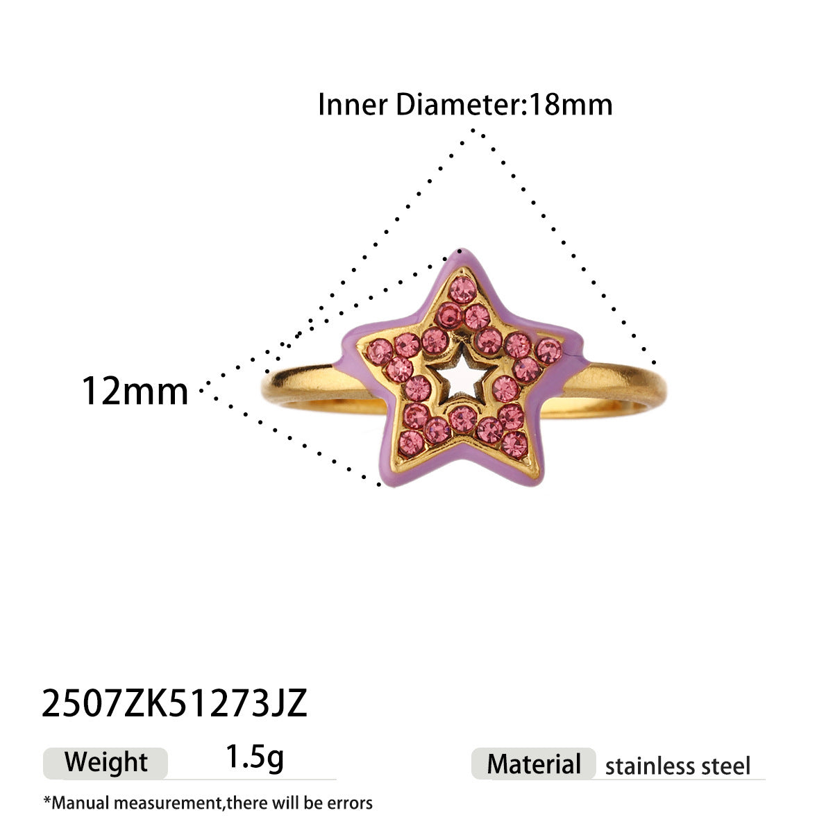 For Rings Featuring Enamel Craft With Titanium Steel Material And Zircon Inlay