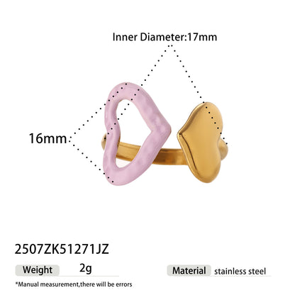 For Rings Featuring Enamel Craft With Titanium Steel Material And Zircon Inlay