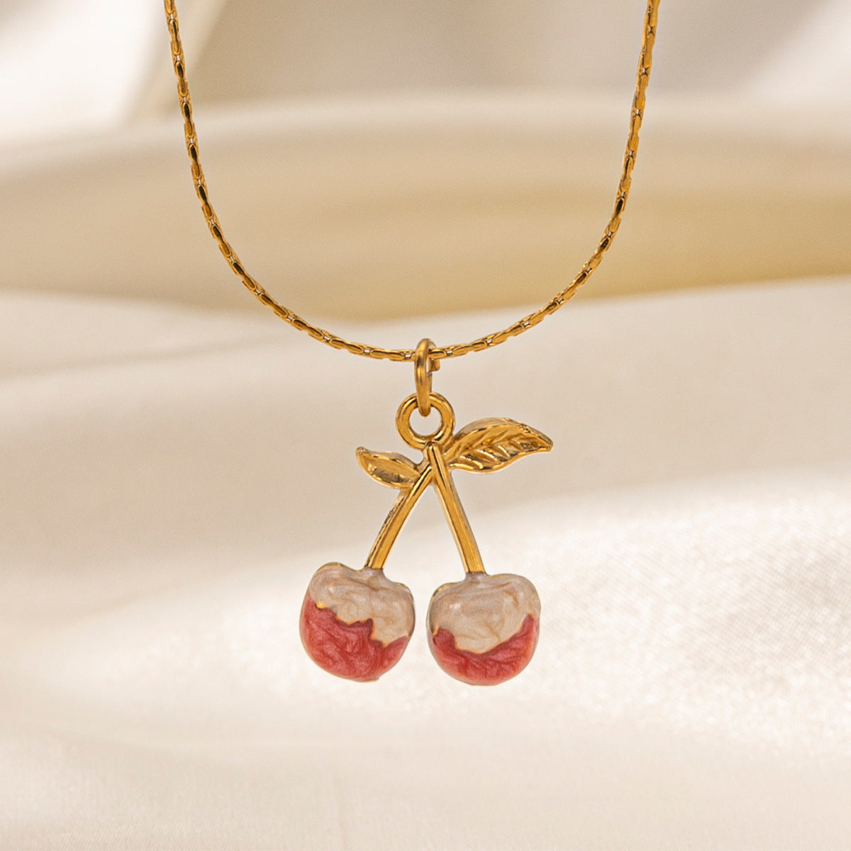 Fruit Pendant Necklace For Women Featuring Durable Titanium Steel Material