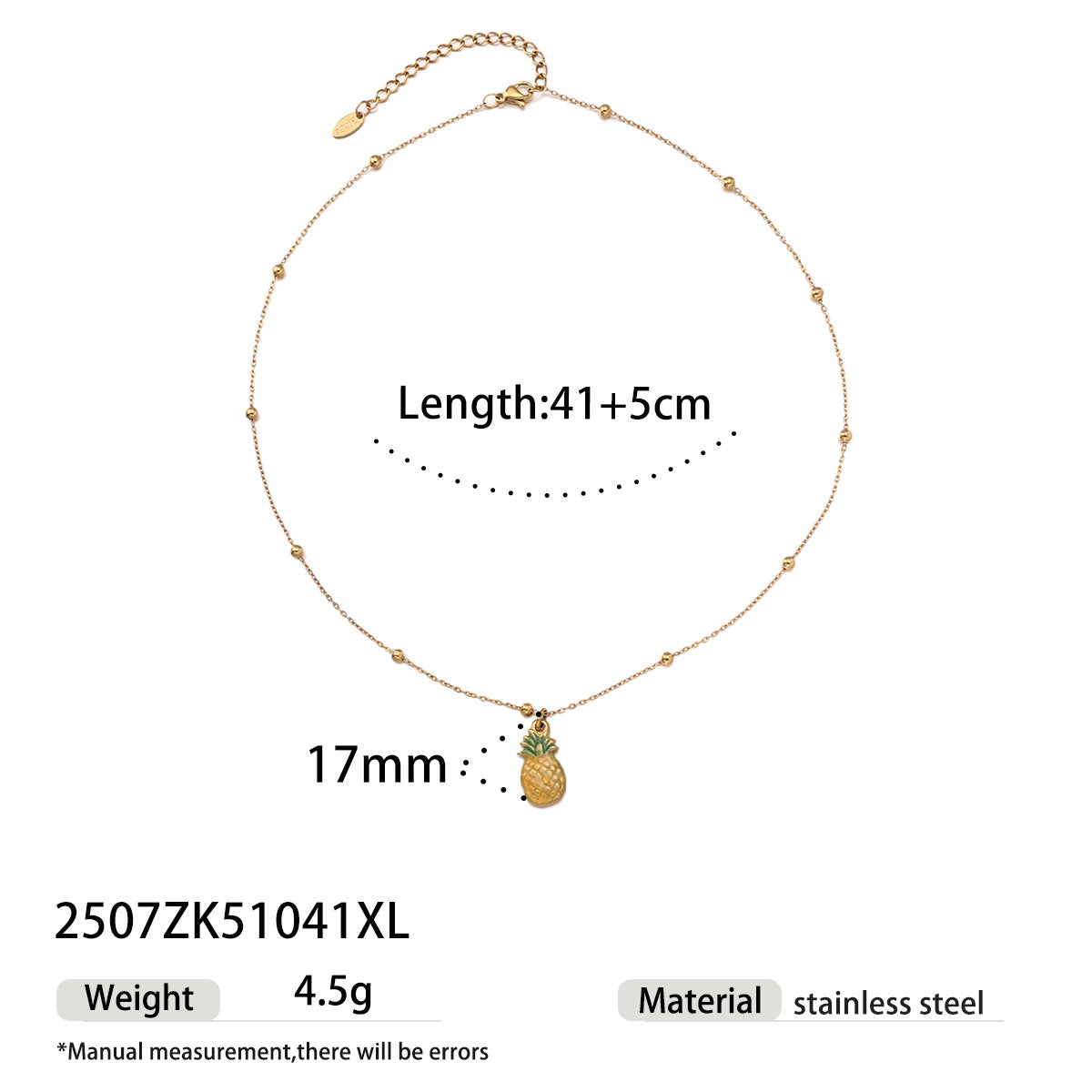 Fruit Pendant Necklace For Women Featuring Durable Titanium Steel Material