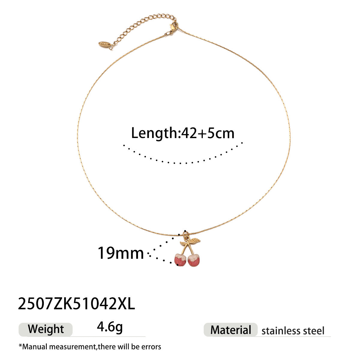 Fruit Pendant Necklace For Women Featuring Durable Titanium Steel Material