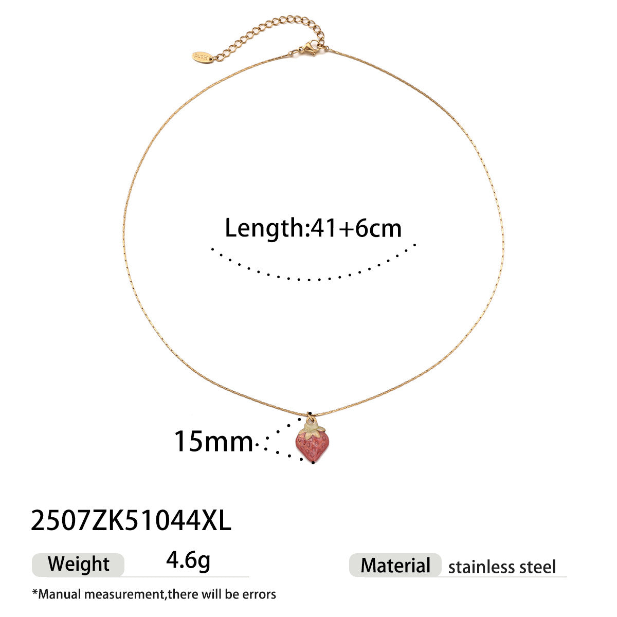 Fruit Pendant Necklace For Women Featuring Durable Titanium Steel Material