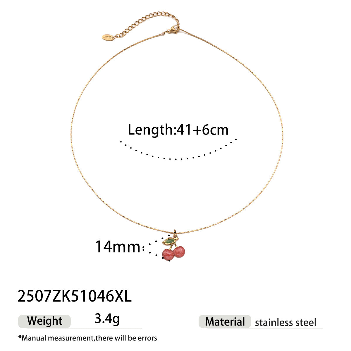 Fruit Pendant Necklace For Women Featuring Durable Titanium Steel Material