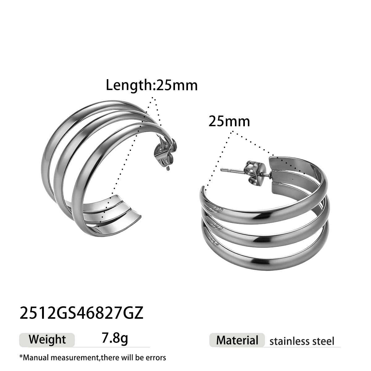 For Earrings Made Of Durable Titanium Steel Featuring A Stylish Golden Finish