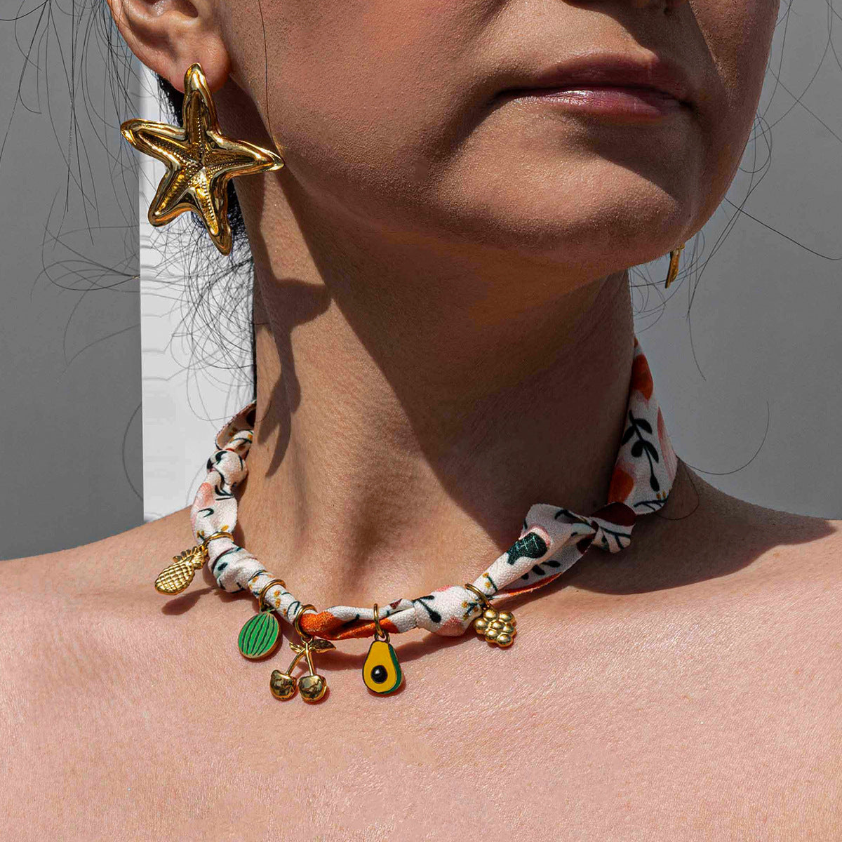 Pastoral Titanium Steel Necklace For Everyday Wear In Steel Color