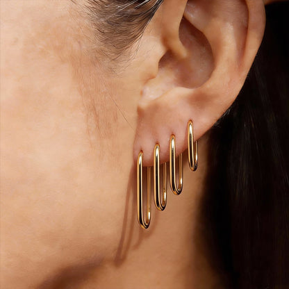 Sweet Circle Stud Earrings For Women In Steel Color, Made Of Durable Titanium Steel