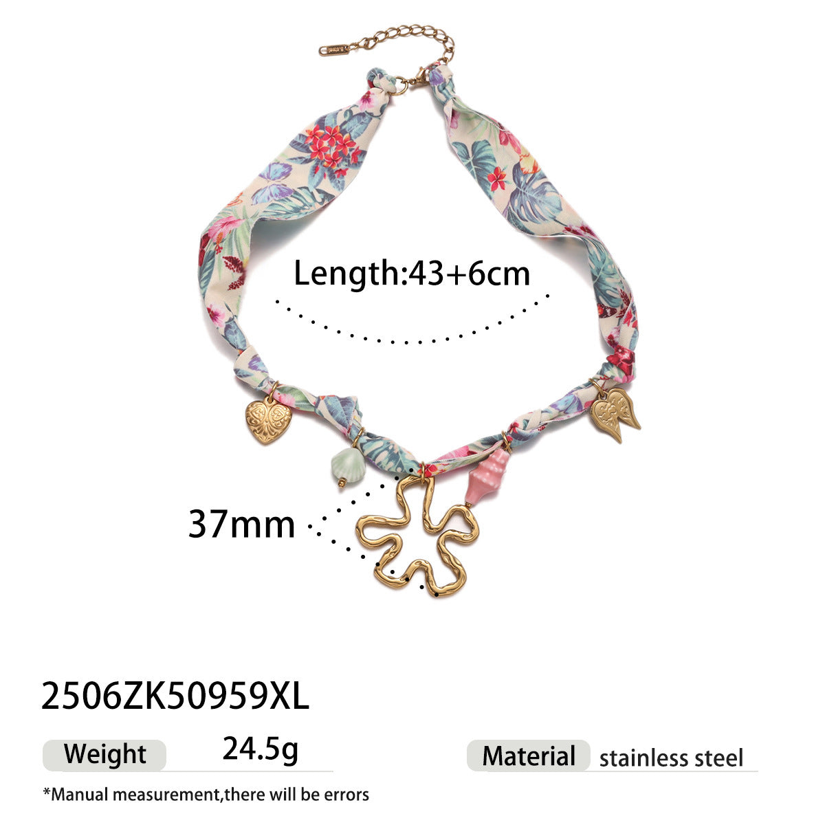 Pastoral Titanium Steel Necklace For Everyday Wear In Steel Color