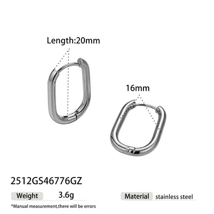 Sweet Circle Stud Earrings For Women In Steel Color, Made Of Durable Titanium Steel