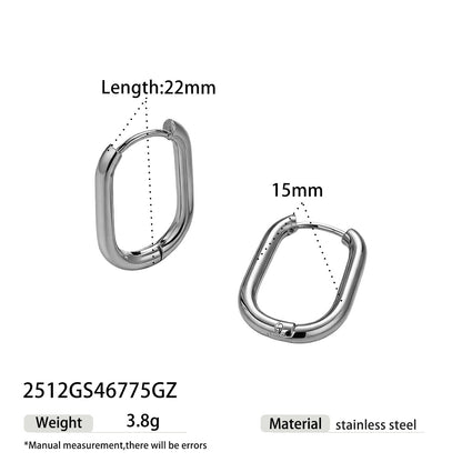 Sweet Circle Stud Earrings For Women In Steel Color, Made Of Durable Titanium Steel