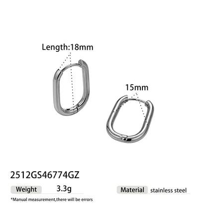 Sweet Circle Stud Earrings For Women In Steel Color, Made Of Durable Titanium Steel