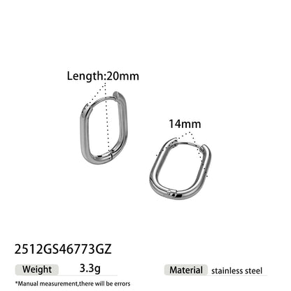 Sweet Circle Stud Earrings For Women In Steel Color, Made Of Durable Titanium Steel