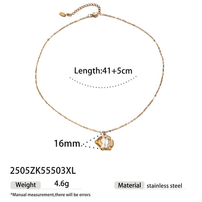 Ocean Pattern Necklace For Men And Women Featuring Durable Titanium Steel In Steel Color