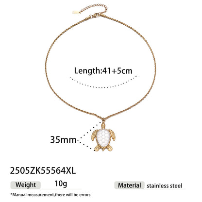 Ocean Pattern Necklace For Men And Women Featuring Durable Titanium Steel In Steel Color